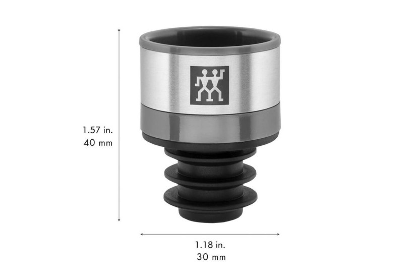 Set 3 Wein-Vakuum-Verschlüsse Zwilling Fresh & Save grau