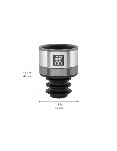 Juego de 3 tapones de vino al vacío Zwilling Fresh & Save, gris