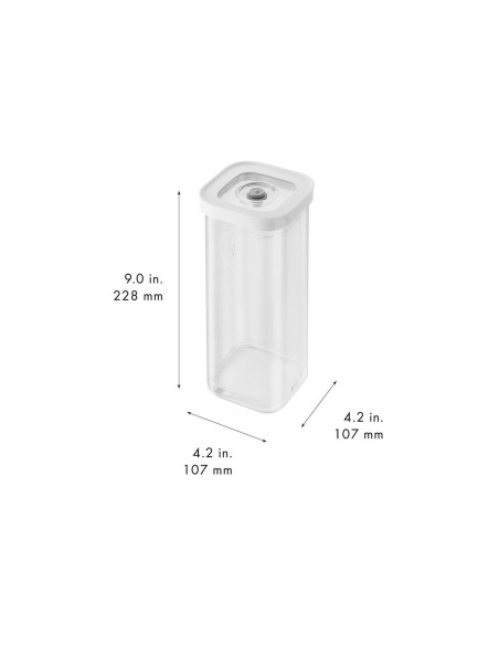 6-delars set Zwilling Fresh & Save Cube storlek S 4 burkar + 1 insats + 1 markör