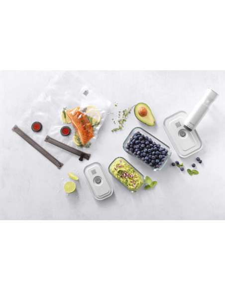 Zwilling Fresh & Save Starterset 7-teilig S/M 1 Vakuumpumpe + 2 Glasdosen + 4 Beutel
