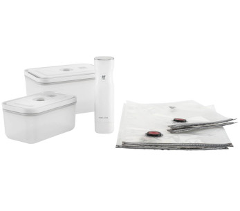 Zwilling Fresh & Save Set de inicio de 7 piezas M/L 1 bomba de vacío + 2 cajas de plástico + 4 bolsas