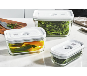 Sett med 3 Zwilling Fresh & Save S/M/L vakuumpakninger i borosilikatglass 2