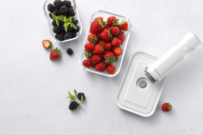 Set di 3 confezioni sottovuoto Zwilling Fresh & Save S/M/L in vetro borosilicato