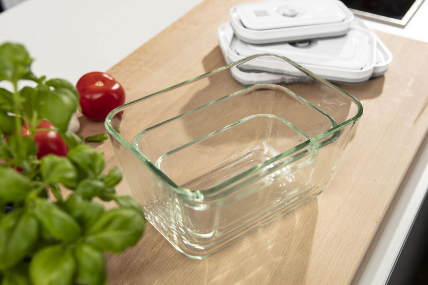 Sett med 3 Zwilling Fresh & Save S/M/L vakuumpakninger i borosilikatglass