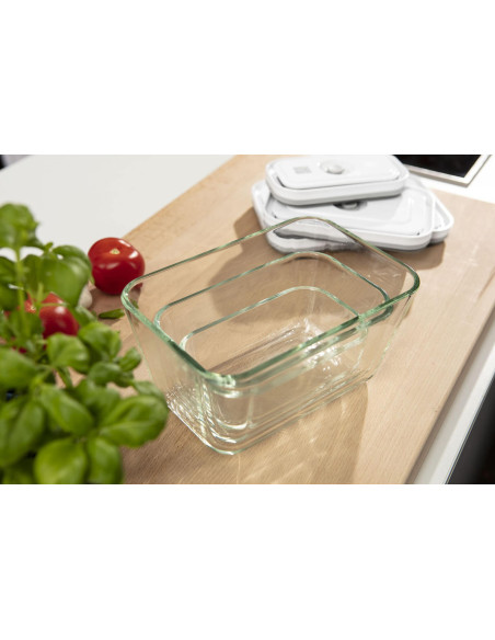 Set om 3 Zwilling Fresh & Save S/M/L vakuumförpackningar i borosilikatglas