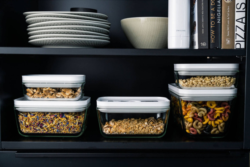 Set di 3 confezioni sottovuoto Zwilling Fresh & Save S/M/L in vetro borosilicato