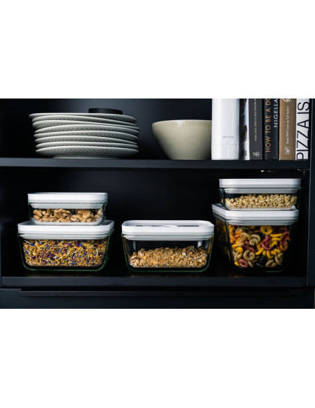 Sæt med 3 Zwilling Fresh & Save S/M/L vakuumpakker i borosilikatglas