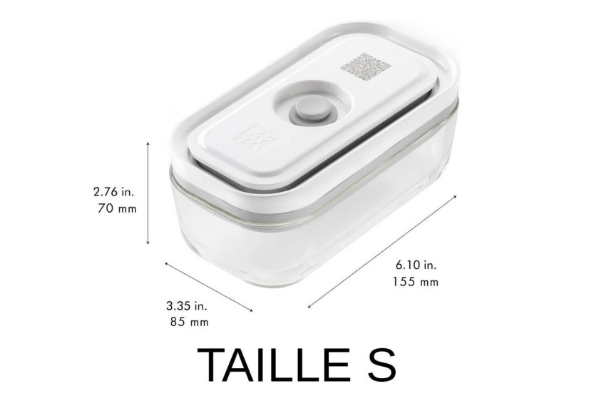 Set van 3 Zwilling Fresh & Save S/M/L vacuümverpakkingen in borosilicaatglas