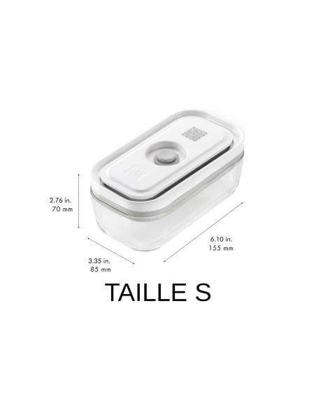 Set de 3 envases al vacío Zwilling Fresh & Save S/M/L en vidrio borosilicato