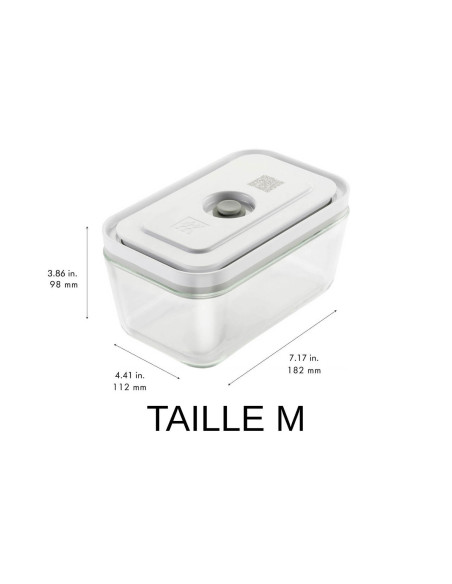 Set of 3 Zwilling Fresh & Save S/M/L vacuum tins in borosilicate glass