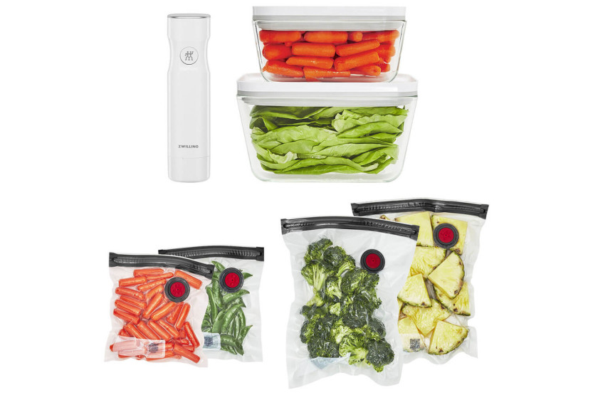Zwilling Fresh & Save 7-osainen M/L-lasin aloitussarja 1 tyhjiöpumppu + 2 lasilaatikkoa + 4 pussia.
