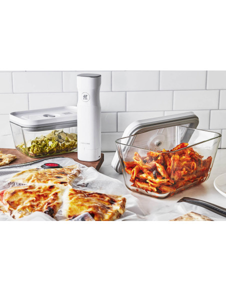 Zwilling Fresh & Save Starterset 7-teilig M/L aus Glas 1 Vakuumpumpe + 2 Glasdosen + 4 Beutel