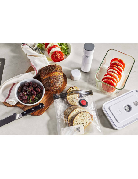 Zwilling Fresh & Save Juego de iniciación de 7 piezas de vidrio M/L 1 bomba de vacío + 2 cajas de vidrio + 4 bolsas