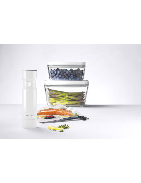 Zwilling Fresh & Save 7-delt M/L glas-startsæt 1 vakuumpumpe + 2 glasbokse + 4 poser