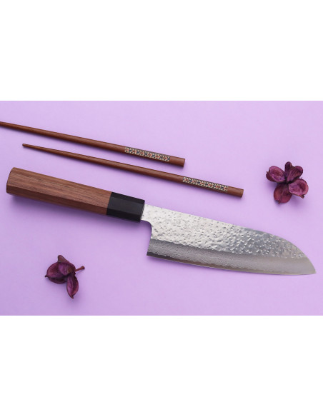 Makoto Kurosaki VG7 Damaskus hamrad 16,5cm santokukniv, japansk handgjord