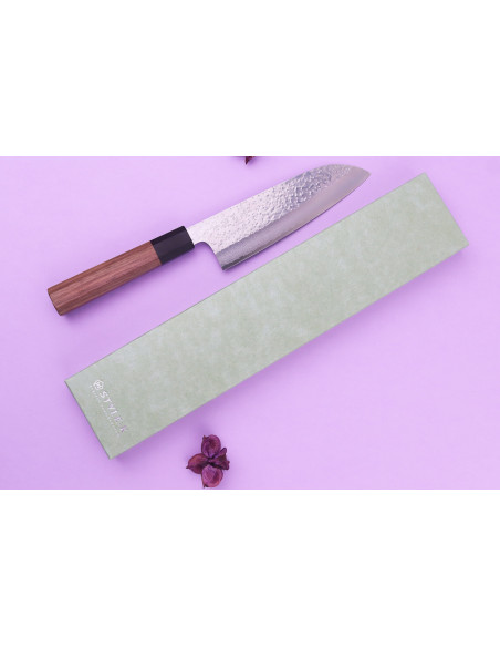 Makoto Kurosaki VG7 Hammered Damascus 16.5cm Japanese santoku knife