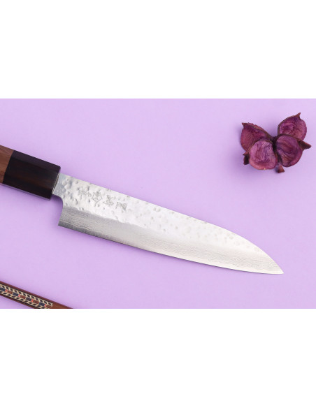 13.5cm Makoto Kurosaki VG7 Damascus hammered japanese craft utility knife