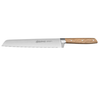 Coltello da pane 20 cm 32 Dumas Signature manico in rovere verde