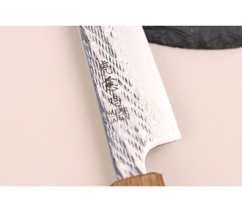 Faca utilitária japonesa para artesanato Wusaki Nawame AUS10 damasco 13,5 cm 2