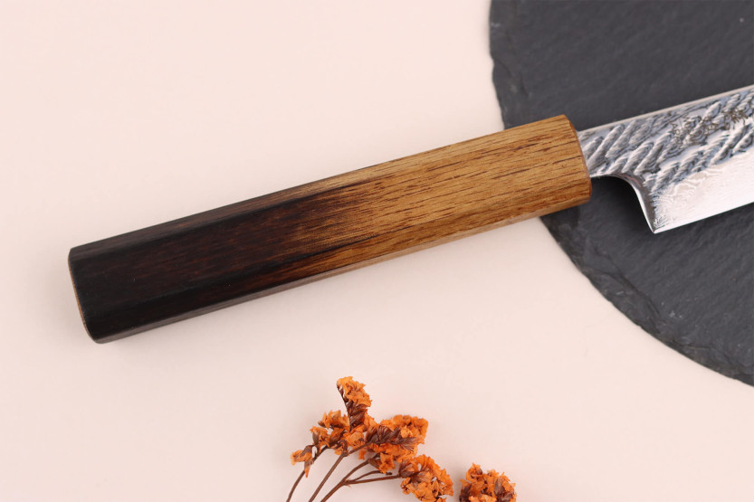 Faca utilitária japonesa para artesanato Wusaki Nawame AUS10 damasco 13,5 cm
