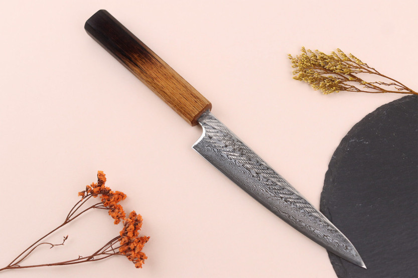 Wusaki Nawame AUS10 damaskus 13,5 cm japansk hobbykniv