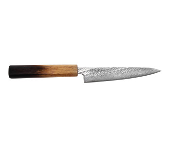 Faca utilitária japonesa para artesanato Wusaki Nawame AUS10 damasco 13,5 cm
