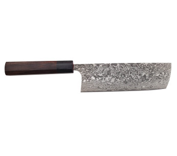Takeshi Saji R2 Nikkel Damascus 16,5cm handgemaakt Japans nakiri mes