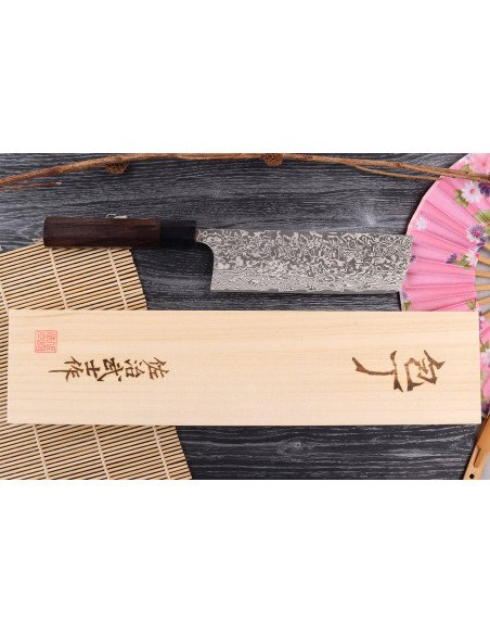 Takeshi Saji R2 Nichel Damasco 16,5 cm Coltello giapponese nakiri fatto a mano