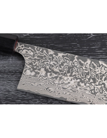 Handmade Japanese nakiri knife Takeshi Saji R2 Nickel Damascus 16,5cm