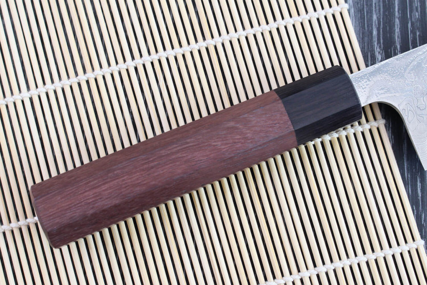 Takeshi Saji R2 Nikkel Damascus 16,5cm handgemaakt Japans nakiri mes