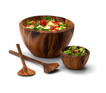 Continenta salad bowl in acacia wood Ø30x18cm 2