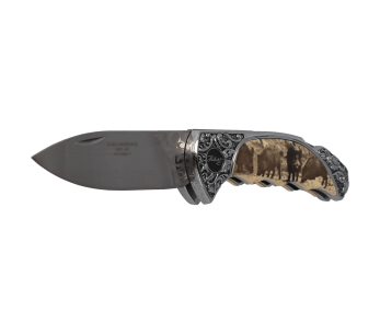 Faca dobrável Herbertz 588611 cabo em aço inoxidável com motivo de javali 11cm 2