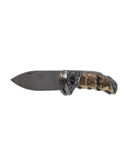 Klappmesser Herbertz 588611 Stahlklinge Edelstahlgriff Wildschweindekor