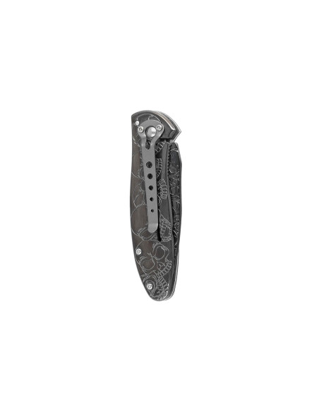 Herbertz vouwmes n°564612 volledig roestvrij staal schedel en gekruiste botten 11,5cm