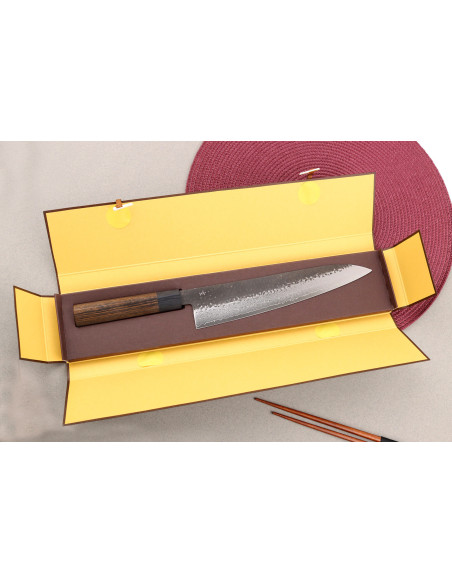 18 cm Shizu Hamono Gen VG10 damaskus japansk kokkekniv