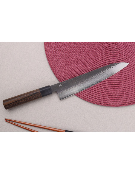 Coltello da cuoco giapponese Shizu Hamono Gen VG10 Damascus da 21 cm