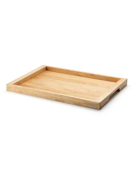 Continenta serveringsbrett med håndtak i gummitre 59x40x4,3cm