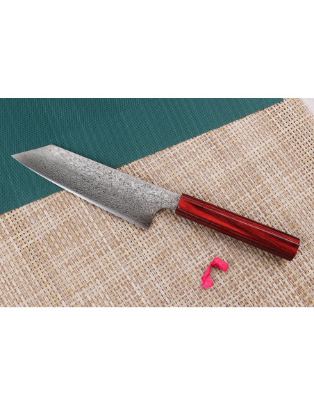 Japanisches handgefertigtes Bunka-Messer Kei Kobayashi SG2 Damascus 17cm