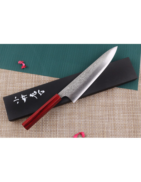 Kei Kobayashi SG2 Damascus 24cm käsintehty japanilainen kokkiveitsi