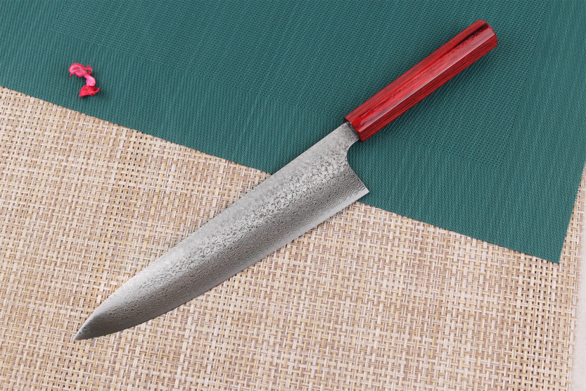 Kei Kobayashi SG2 Damascus 24cm handgemaakt Japans koksmes