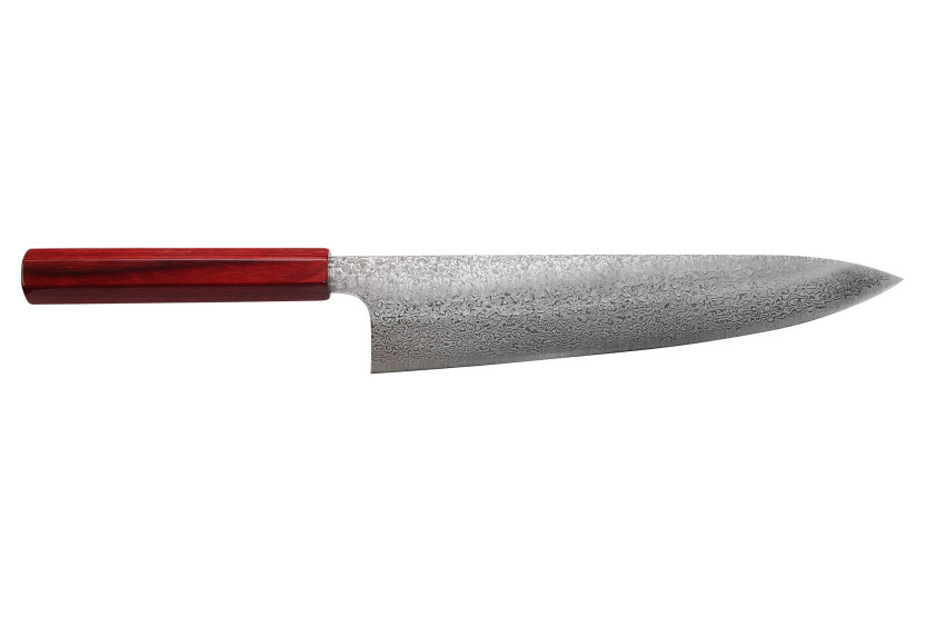 Kei Kobayashi SG2 Damasco 24cm cuchillo de chef japonés hecho a mano
