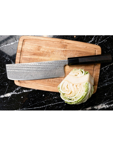 16,5 cm Wusaki Kuronawa G3 damaskus nakiri-kniv, japansk håndlaget