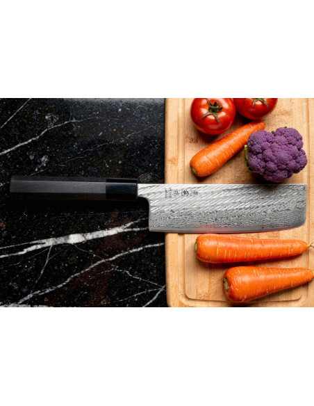 16,5cm Wusaki Kuronawa G3 damaskus nakiri kniv, japansk handgjord