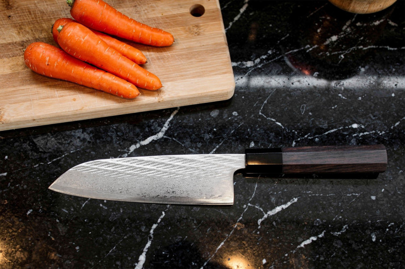 16,5 cm Wusaki Kuronawa G3 Damaskus santoku-kniv, japansk håndlavet