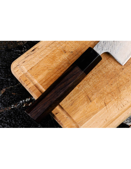 16,5 cm Wusaki Kuronawa G3 Damaskus santoku-kniv, japansk håndlavet