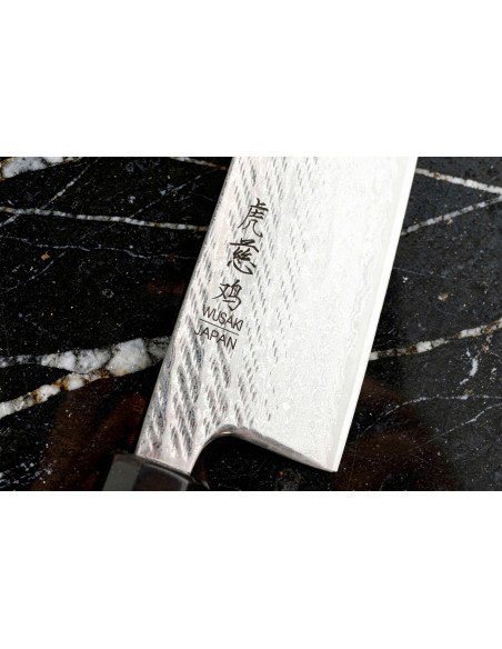 16,5 cm Wusaki Kuronawa G3 Damaskus santoku-kniv, japansk håndlavet