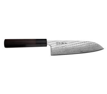 16,5 cm Wusaki Kuronawa G3 Damaskus santoku-kniv, japansk håndlaget