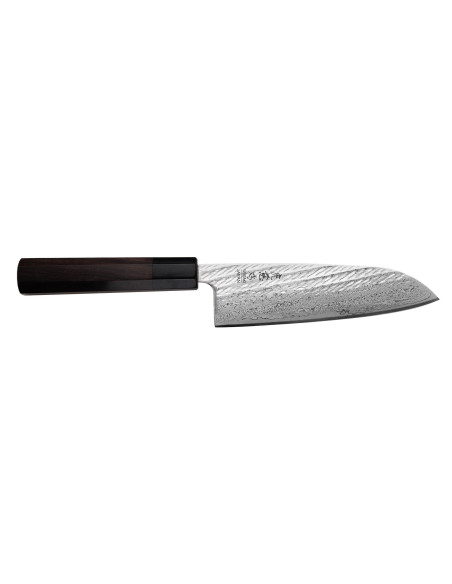 16,5 cm Wusaki Kuronawa G3 Damaskus santoku-kniv, japansk håndlavet