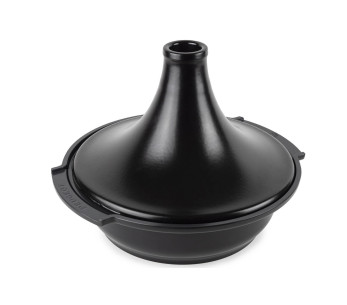 Peugeot Atlas svart satin keramisk taginefat 30cm diameter