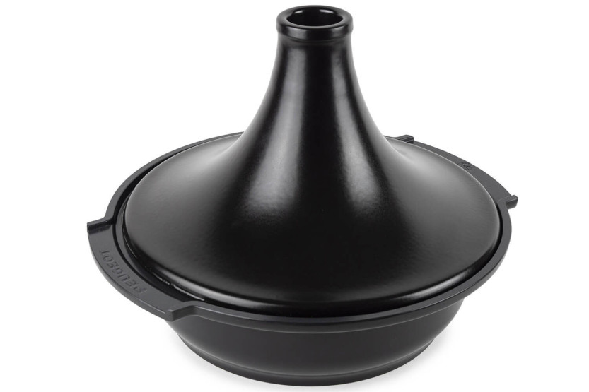 Prato tagine em cerâmica acetinada preta Peugeot Atlas com 30 cm de diâmetro